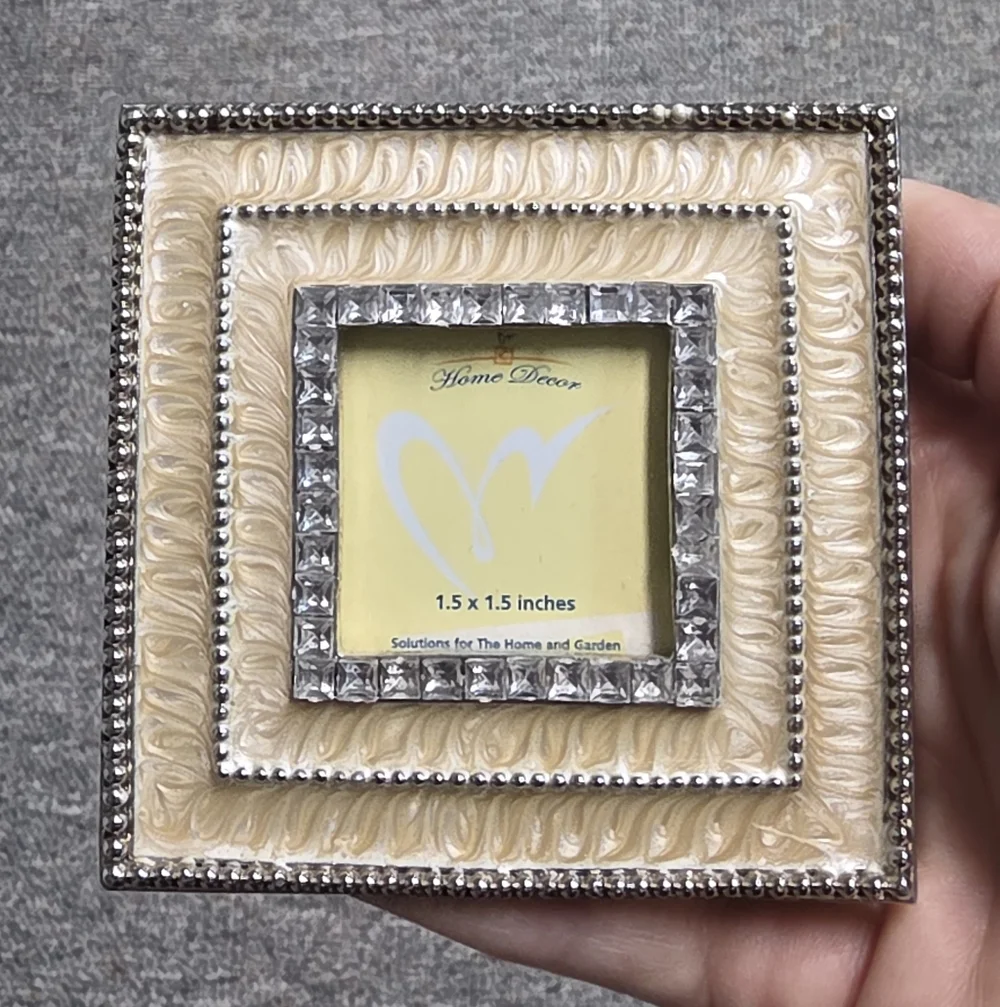 Giftcraft Home Decor Silver-tone Metal, Enamel, & Rhinestone Picture Frame